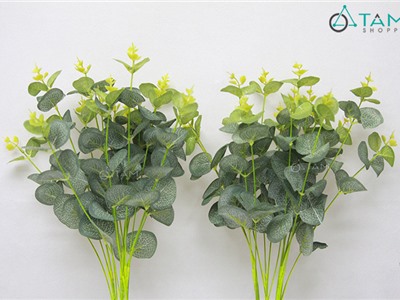 Cành lá táo 4 nhánh ngọn xanh nõn 45cm HOA-CHG-89